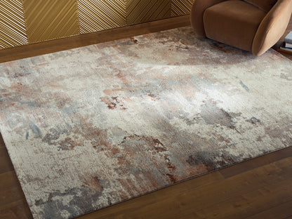 Ocala Furniture Outlet - Ashley Furniture - Jadenburg Rug - Large Rug / Cream/Gray/Sienna - R408121