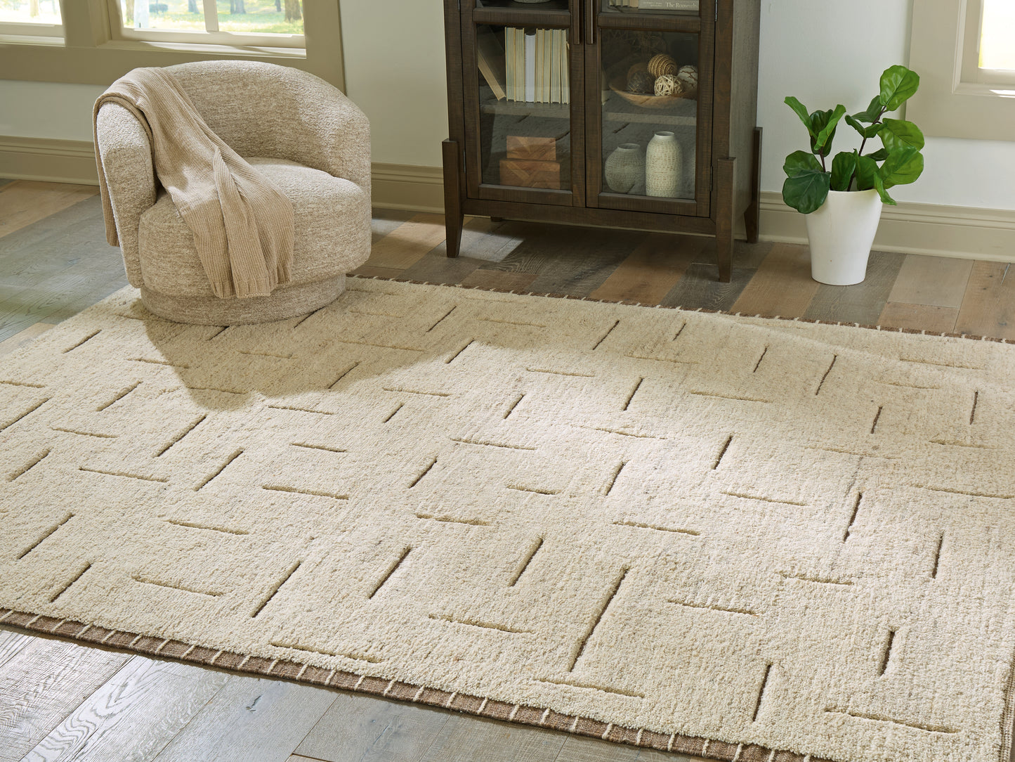 Ocala Furniture Outlet - Ashley Furniture - Clayman Rug - Large Rug / Beige/Brown - R408341