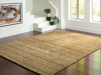 Ocala Furniture Outlet - Ashley Furniture - Luzmont Rug - Extra Large Rug / Golden Brown - R408370