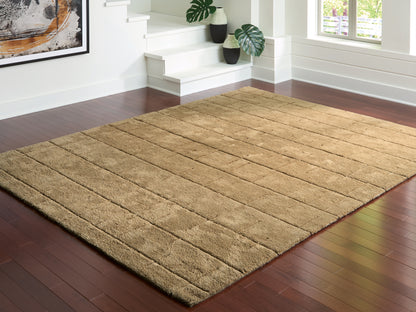 Ocala Furniture Outlet - Ashley Furniture - Luzmont Rug - Large Rug / Golden Brown - R408371