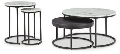 Ocala Furniture Outlet - Ashley Furniture - Jusmour Table (Set of 4) - Occasional Nesting TBL (4/CN) / Black/White - T161-14