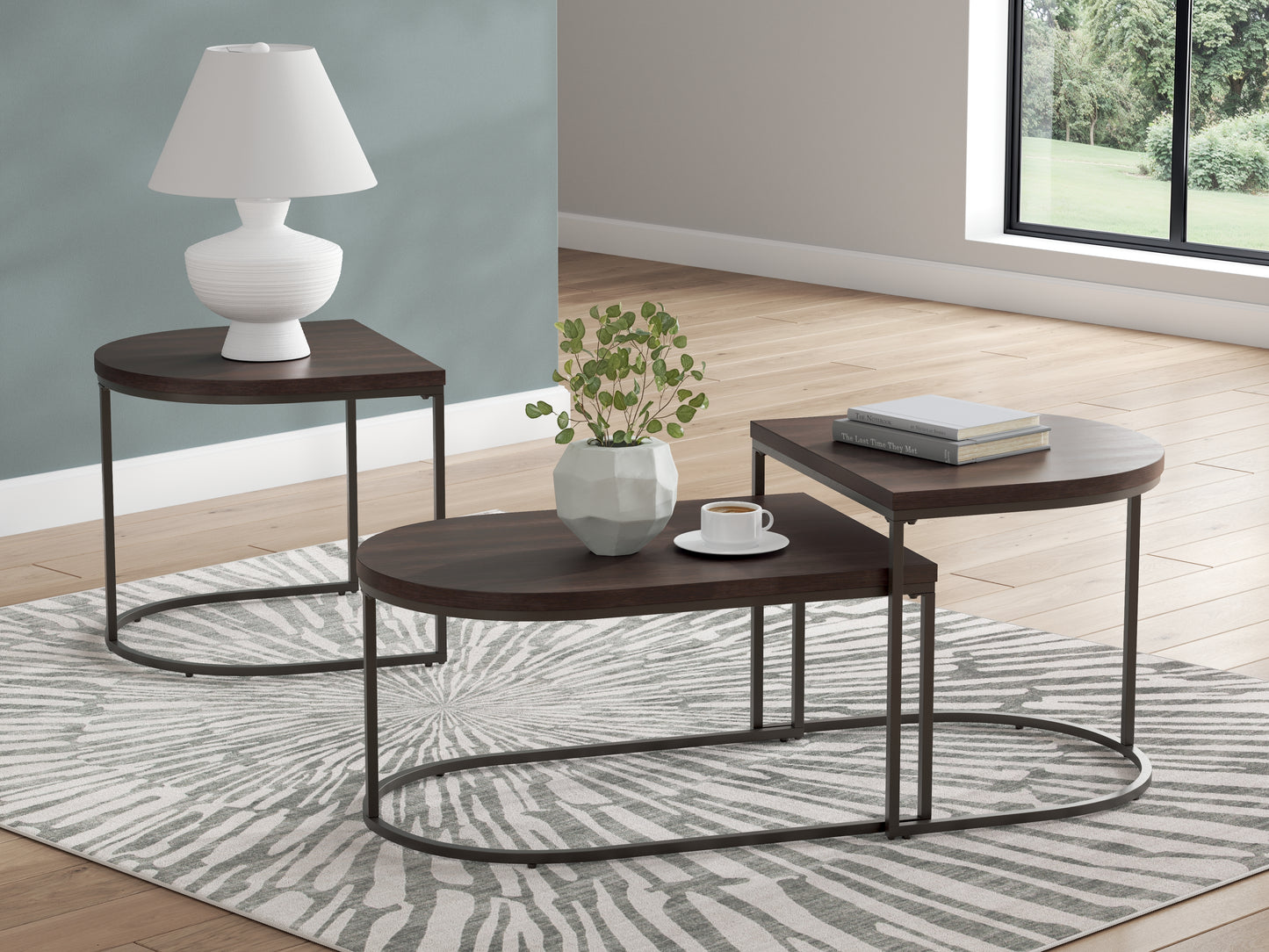 Ocala Furniture Outlet - Ashley Furniture - Vanmore Table (Set of 3) - Occasional Table Set (3/CN) / Dark Brown - T199-13