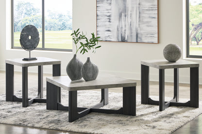 Ocala Furniture Outlet - Ashley Furniture - Sharstorm Table (Set of 3) - Occasional Table Set (3/CN) / Two-tone Gray - T251-13