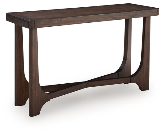 Ocala Furniture Outlet - Ashley Furniture - Korestone Sofa Table - Sofa Table / Dark Brown - T438-4