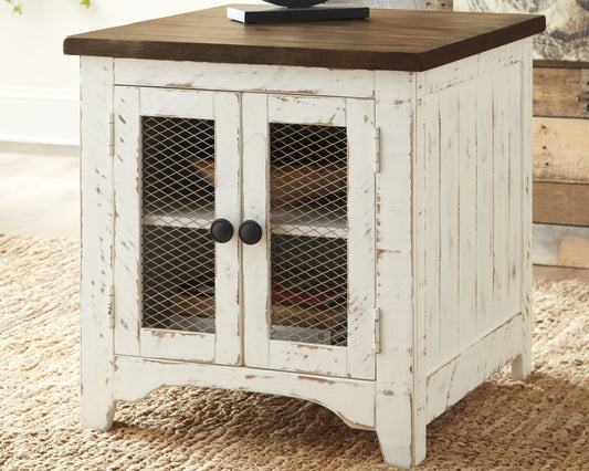 Ocala Furniture Outlet - Ashley Furniture - Wystfield End Table - Rectangular End Table / White/Brown - T459-3