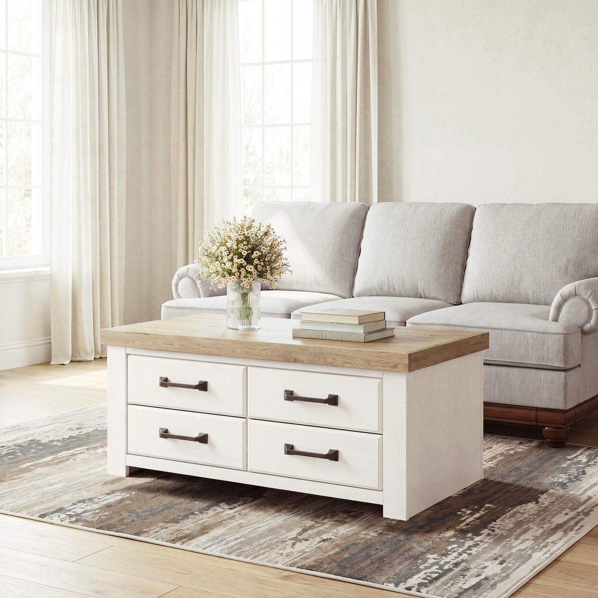 Ocala Furniture Outlet - Ashley Furniture - Savonport Coffee Table - Rectangular Cocktail Table - T4615-1