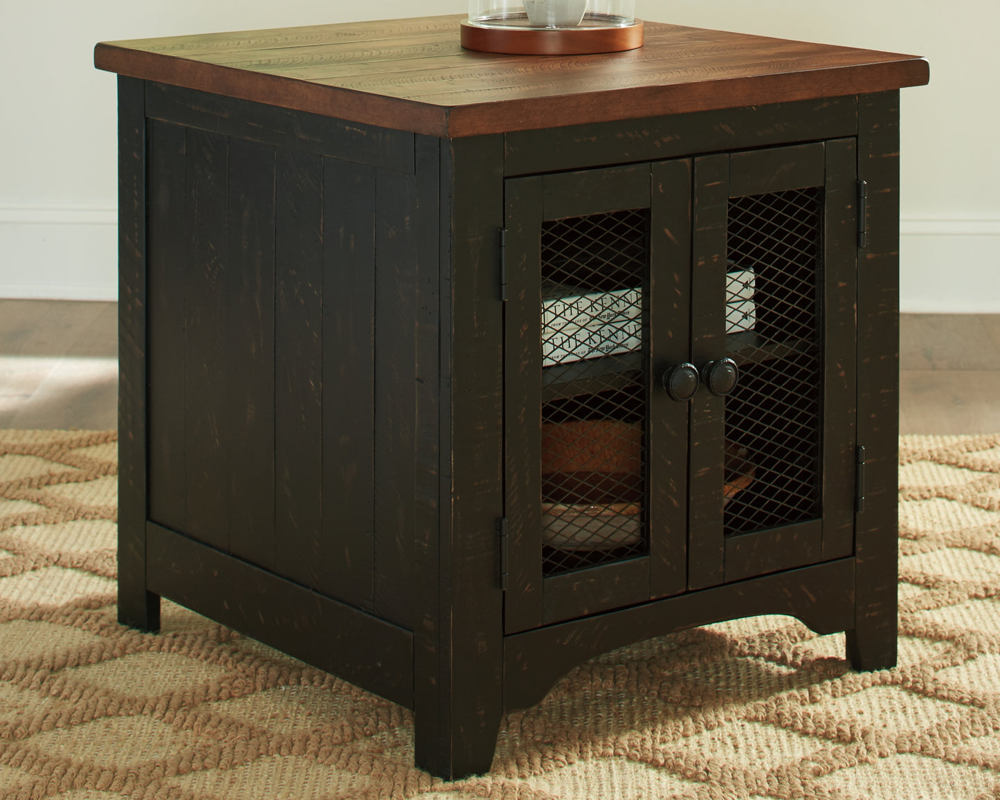 Ocala Furniture Outlet - Ashley Furniture - Valebeck End Table - Rectangular End Table / Black/Brown - T468-3