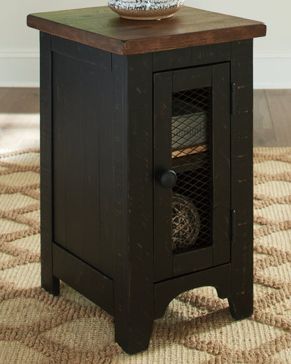 Ocala Furniture Outlet - Ashley Furniture - Valebeck Chairside End Table - Chair Side End Table / Black/Brown - T468-7