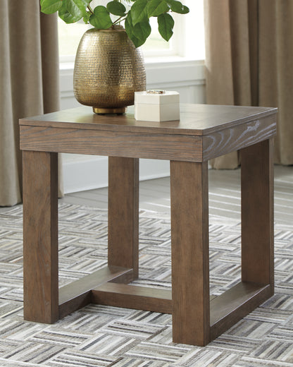 Ocala Furniture Outlet - Ashley Furniture - Cariton End Table - Square End Table / Gray - T471-2
