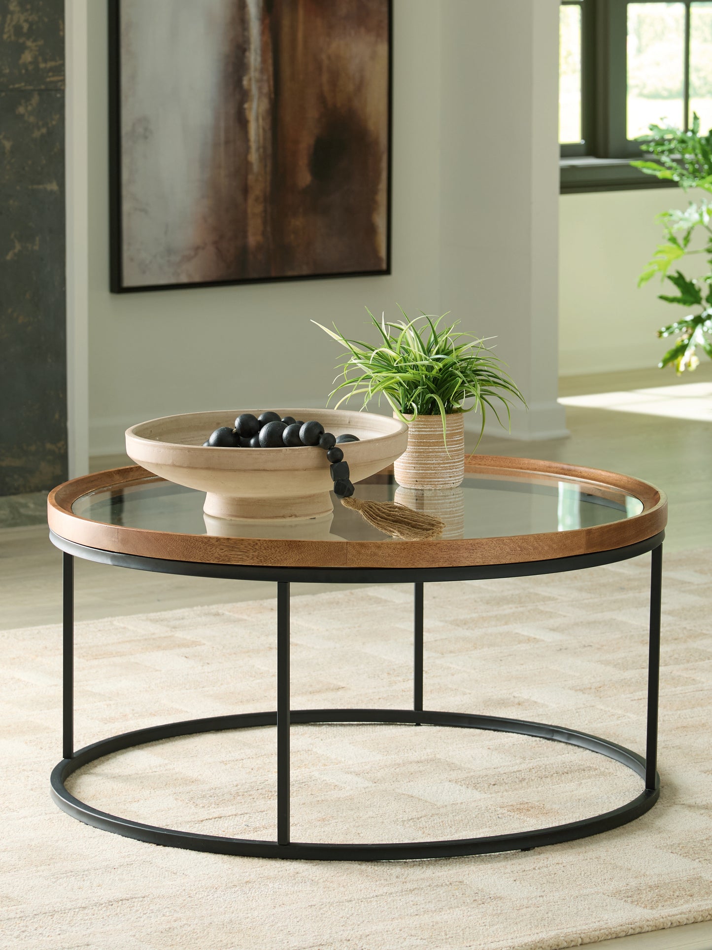 Ocala Furniture Outlet - Ashley Furniture - Noraluna Coffee Table - Round Cocktail Table - T502-8