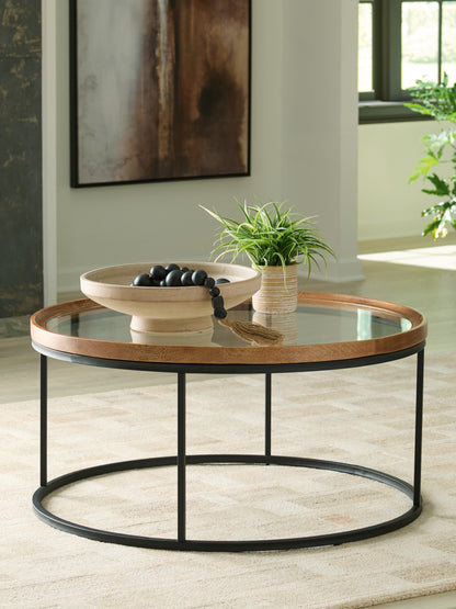 Ocala Furniture Outlet - Ashley Furniture - Noraluna Coffee Table - Round Cocktail Table - T502-8