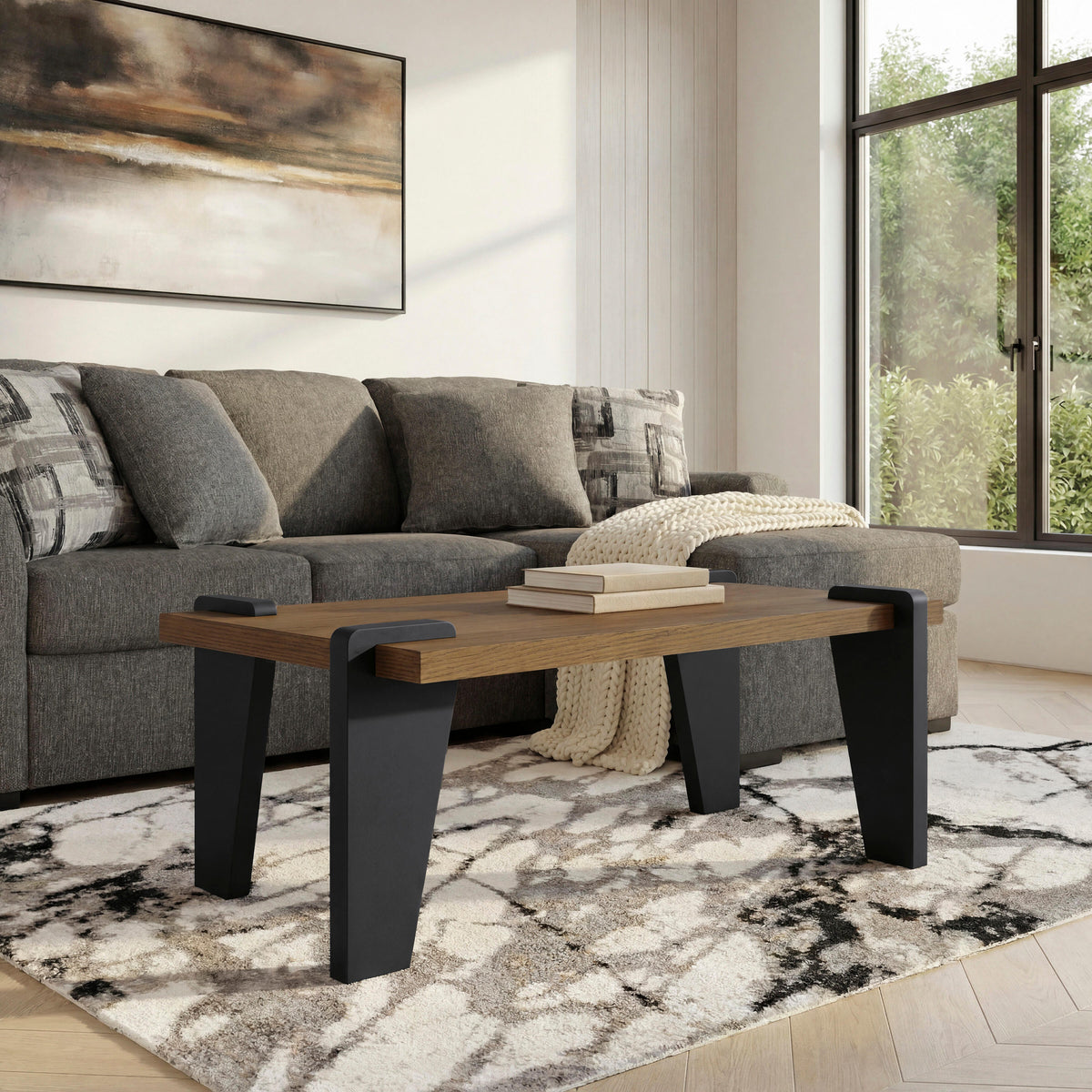 Ocala Furniture Outlet - Ashley Furniture - Weathermore Coffee Table - Rectangular Cocktail Table - T531-1