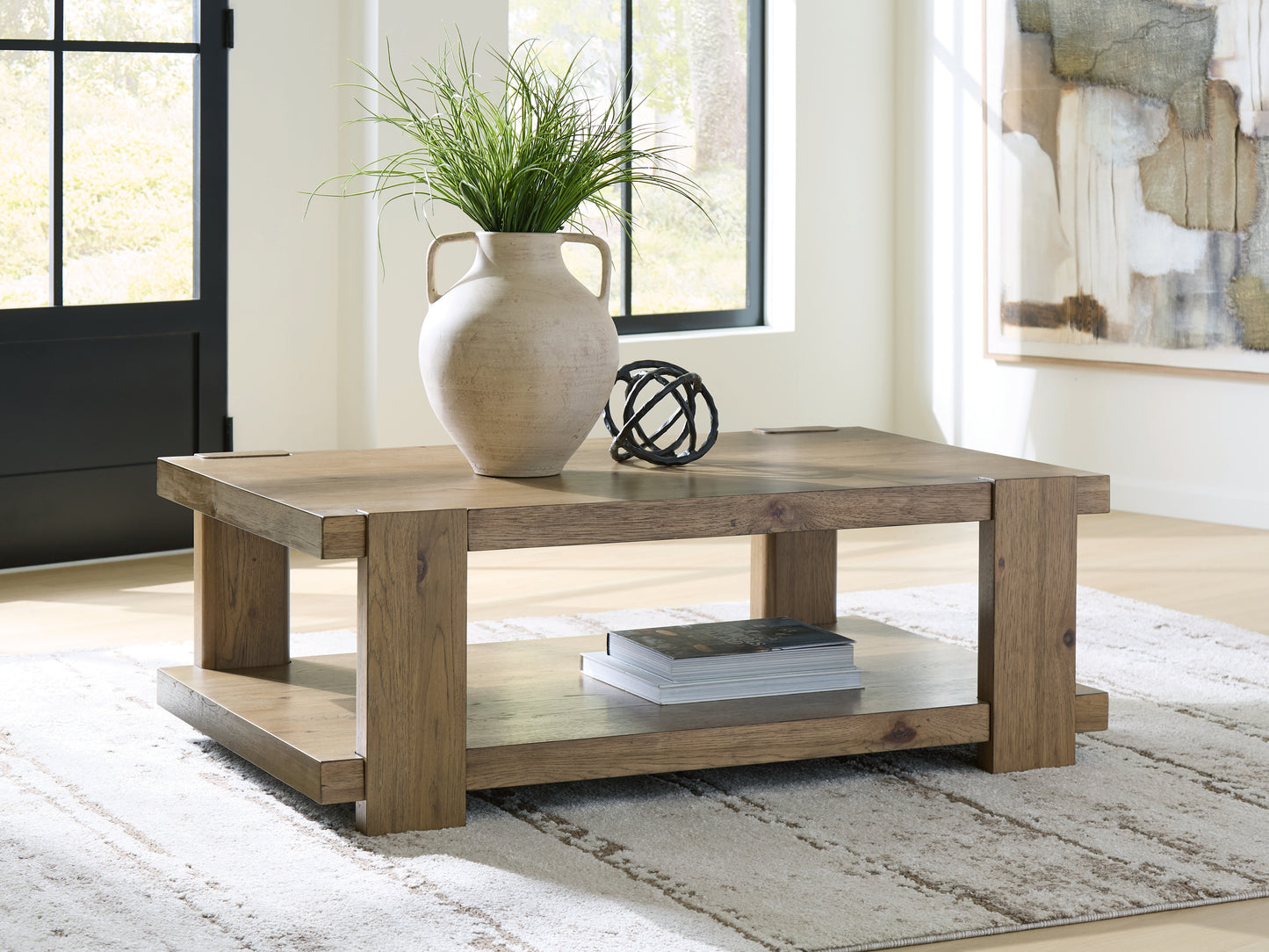 Ocala Furniture Outlet - Ashley Furniture - Flangren Coffee Table - Rectangular Cocktail Table - T553-1
