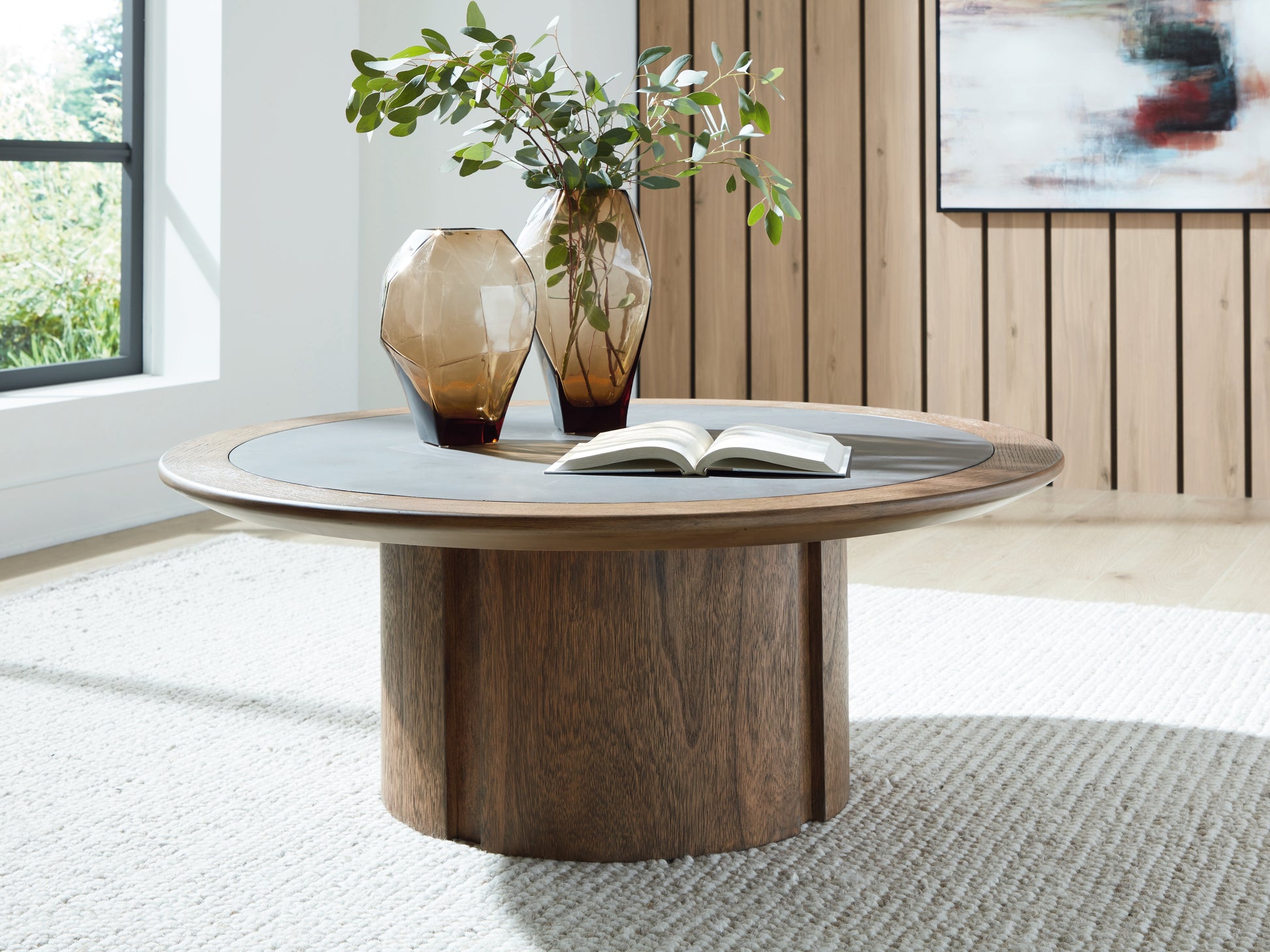 Ocala Furniture Outlet - Ashley Furniture - Dontayne Coffee Table - Round Cocktail Table - T563-8