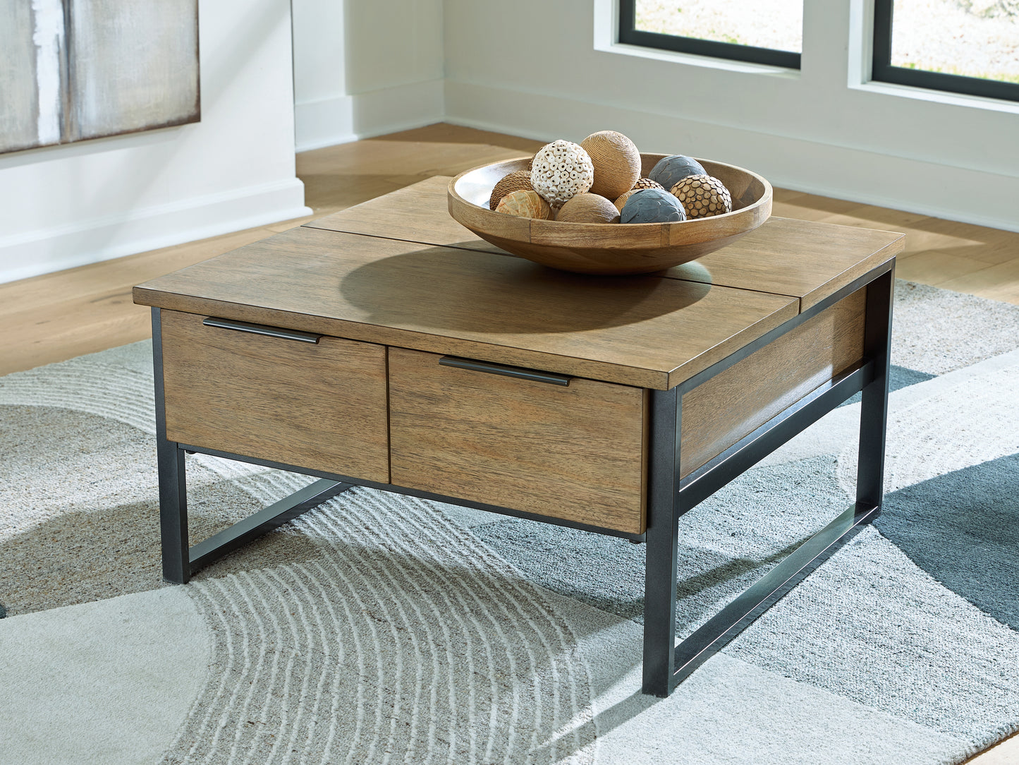 Ocala Furniture Outlet - Ashley Furniture - Montia Lift-Top Coffee Table - Lift Top Cocktail Table - T602-00
