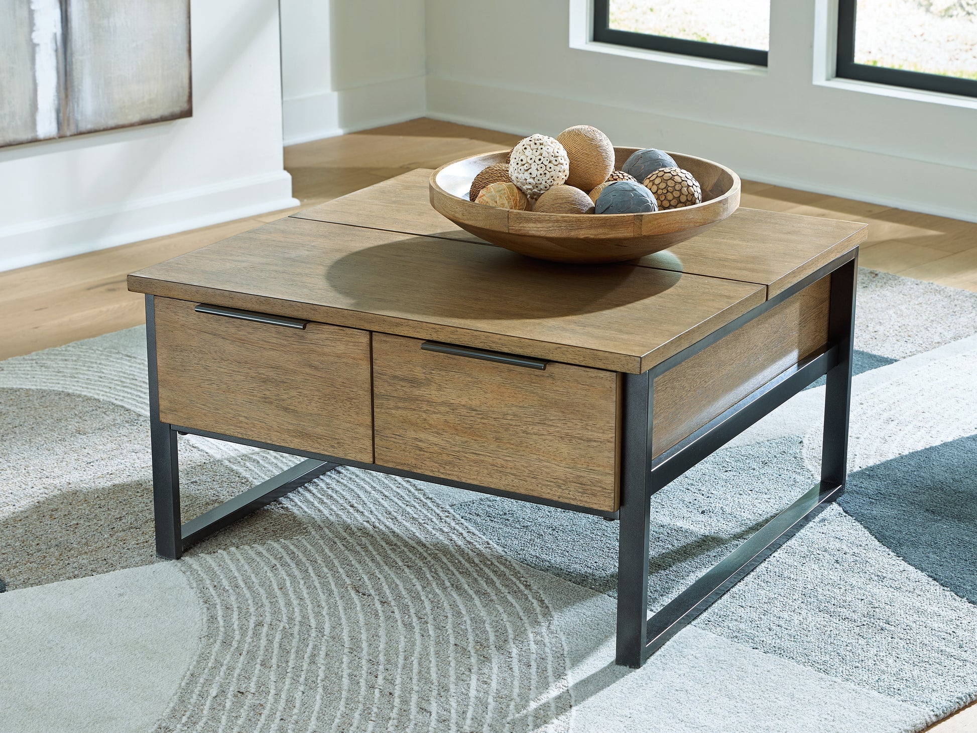Ocala Furniture Outlet - Ashley Furniture - Montia Lift-Top Coffee Table - Lift Top Cocktail Table - T602-00
