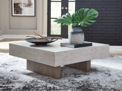 Ocala Furniture Outlet - Ashley Furniture - Jorlaina Coffee Table - Square Cocktail Table / Light Grayish Brown - T622-8