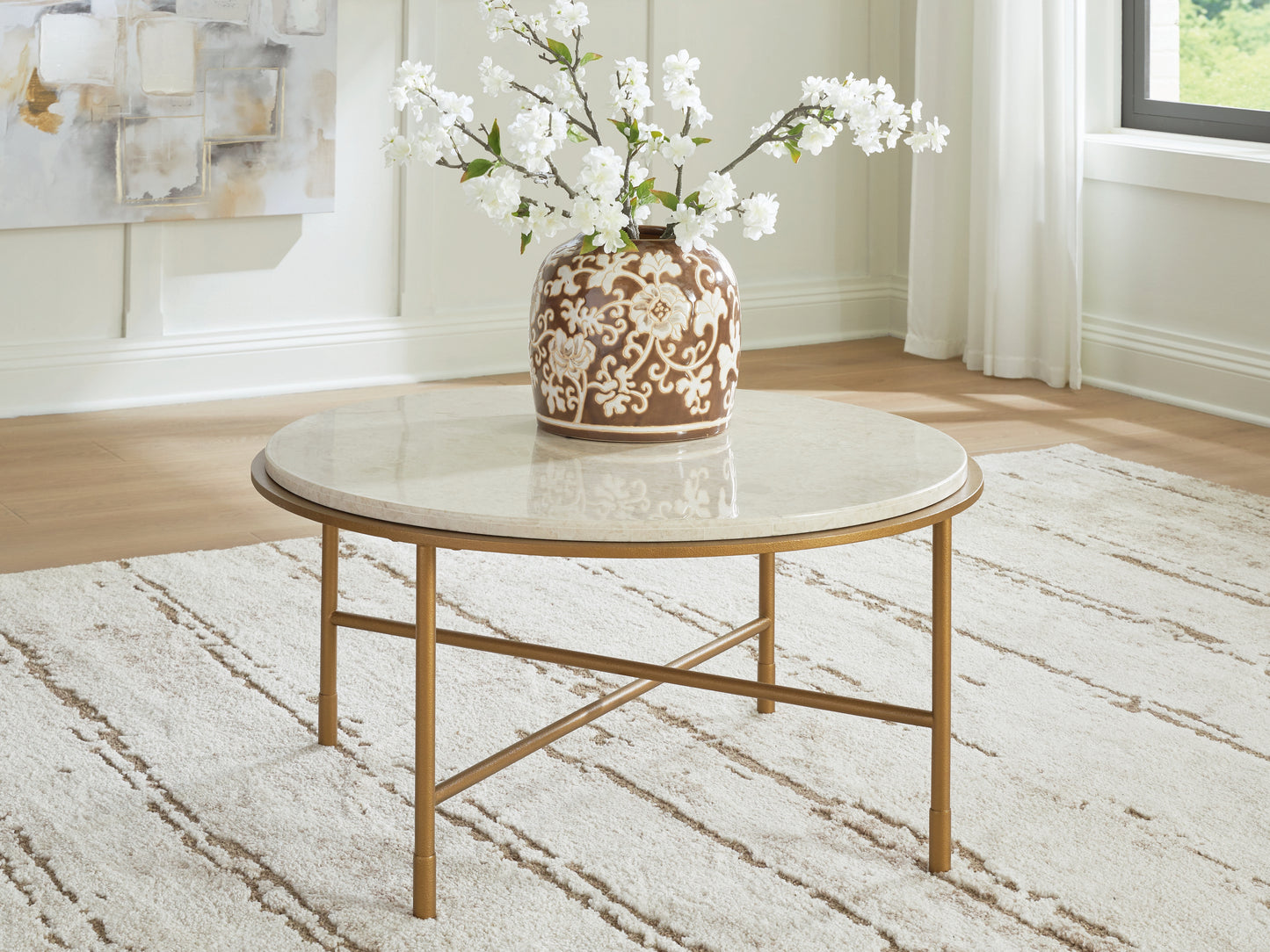 Ocala Furniture Outlet - Ashley Furniture - Alben Coffee Table - Round Cocktail Table - T643-8