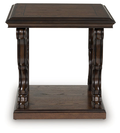 Ocala Furniture Outlet - Ashley Furniture - Maylee End Table - Square End Table / Dark Brown - T647-2