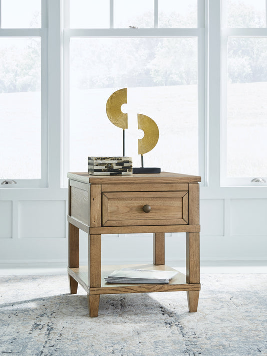 Ocala Furniture Outlet - Ashley Furniture - Sharlance End Table - Rectangular End Table / Light Brown - T655-3