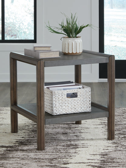 Ocala Furniture Outlet - Ashley Furniture - Kallenny End Table - Rectangular End Table / Brown/Gray - T669-3