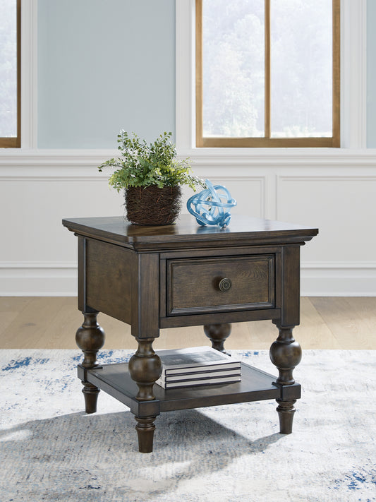 Ocala Furniture Outlet - Ashley Furniture - Veramond End Table - Square End Table / Dark Brown - T694-2