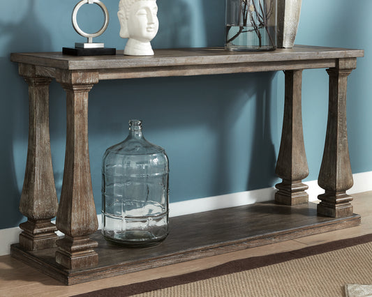 Ocala Furniture Outlet - Ashley Furniture - Johnelle Sofa Table - Sofa Table / Gray - T776-4