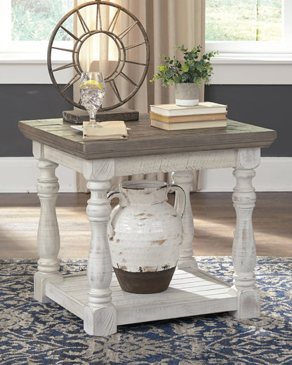 Ocala Furniture Outlet - Ashley Furniture - Havalance End Table - Square End Table / White/Gray - T994-2