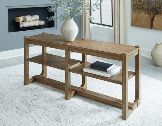 Ocala Furniture Outlet - Ashley Furniture - Cabalynn Sofa Table - Sofa Table / Light Brown - T974-4