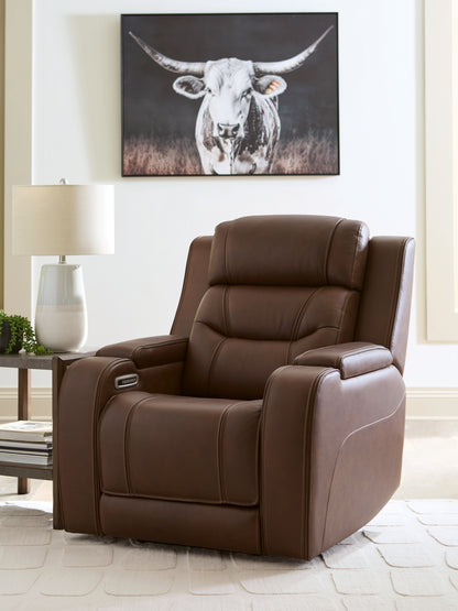 Ocala Furniture Outlet - Ashley Furniture - Knightington Living Room - Power Recliner w/Audio Seating / Brown - PCU1160213A