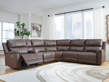 Ocala Furniture Outlet - Ashley Furniture - Bleckley Sectional - 6-Piece Power Reclining Sectional / Espresso - PCU12001S5