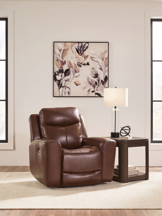 Ocala Furniture Outlet - Ashley Furniture - Next Move Living Room - PWR REC Loveseat/CON/ADJ HDRST / Mahogany - PCU1210218