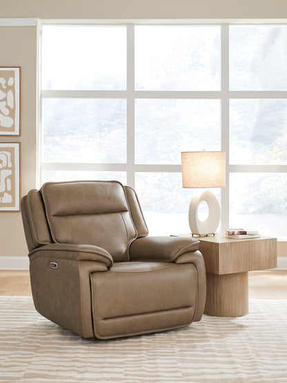 Ocala Furniture Outlet - Ashley Furniture - Glencroft Living Room - PWR Recliner/ADJ Headrest / Sahara - PCU1240013