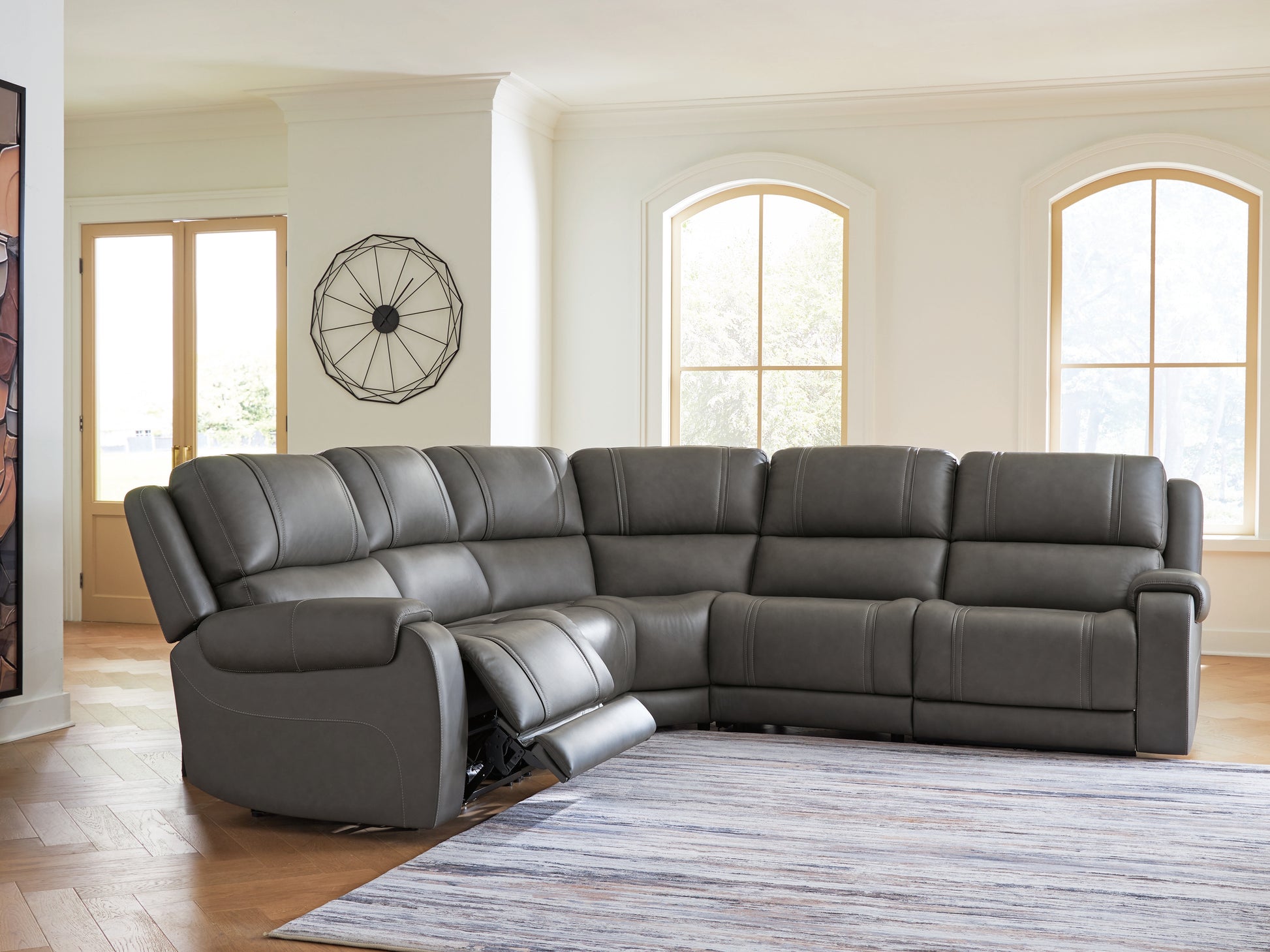 Ocala Furniture Outlet - Ashley Furniture - 5Z - Pittson Sectional - 5-Piece Power Reclining Sectional - PCU12600S4