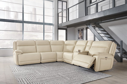 Ocala Furniture Outlet - Ashley Furniture - Double Deal Sectional - 5-Piece Reclining Sectional with Console / Almond - U13001S8