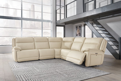 Ocala Furniture Outlet - Ashley Furniture - Double Deal Sectional - 5-Piece Power Reclining Sectional / Almond - U13001S2