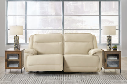 Ocala Furniture Outlet - Ashley Furniture - Double Deal Sectional - 2-Piece Power Reclining Loveseat Sectional / Almond - U13001S3