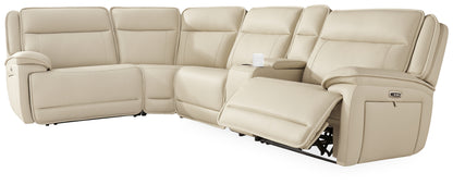 Ocala Furniture Outlet - Ashley Furniture - Double Deal Sectional - 5-Piece Reclining Sectional with Console / Almond - U13001S8