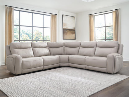 Ocala Furniture Outlet - Ashley Furniture - Gravier Sectional - 5-Piece Power Reclining Sectional / Gray - U13300S4