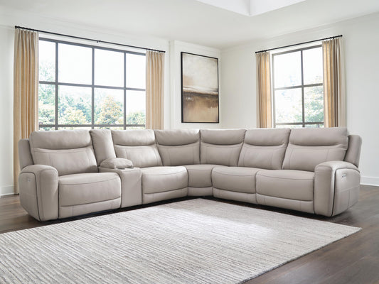 Ocala Furniture Outlet - Ashley Furniture - Gravier Sectional - 6-Piece Power Reclining Sectional with Storage Console - U13300S5