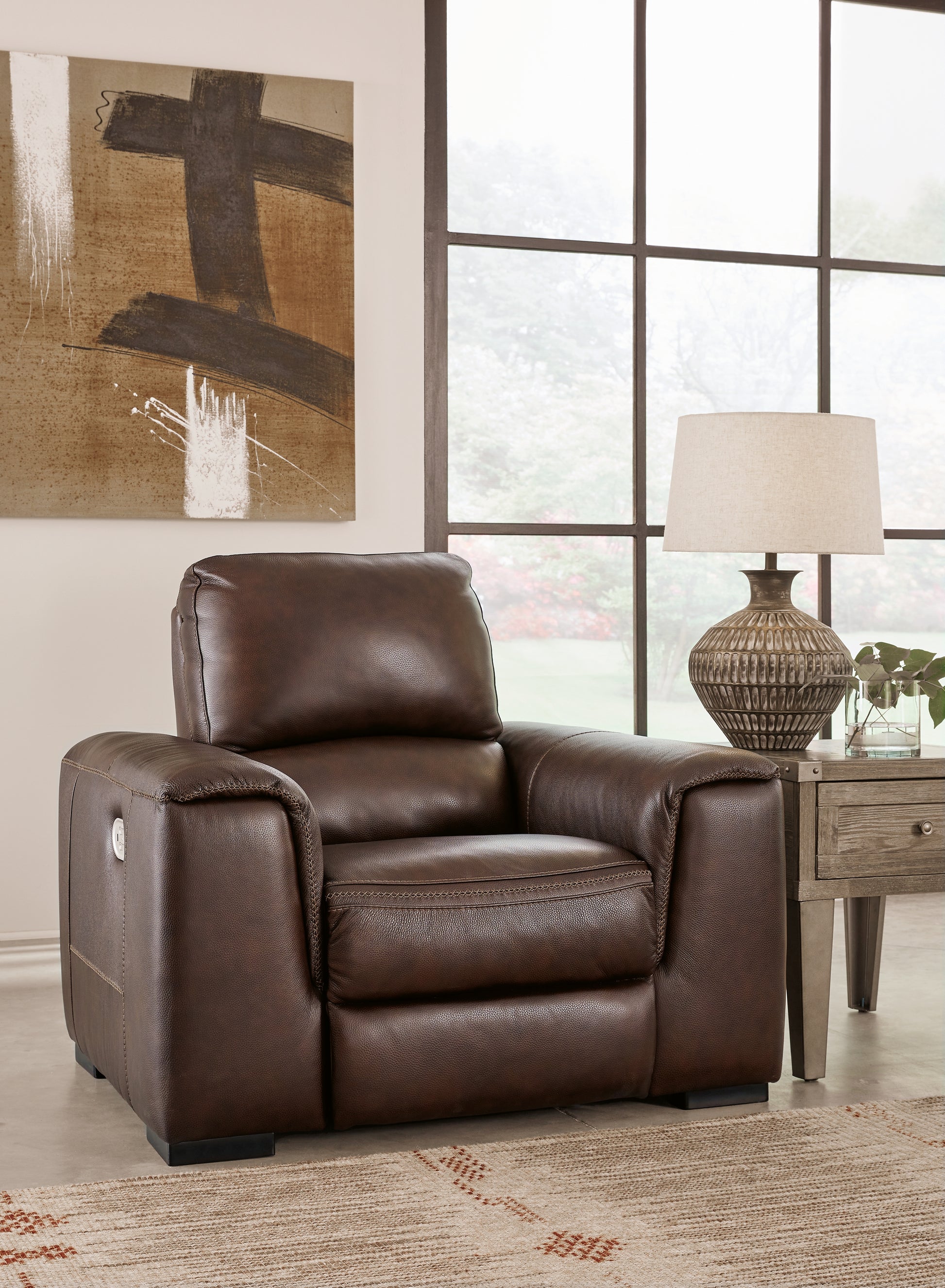 Ocala Furniture Outlet - Ashley Furniture - Alessandro Living Room - PWR Recliner/ADJ Headrest / Walnut - U2550213