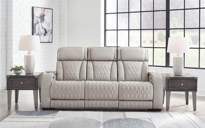 Ocala Furniture Outlet - Ashley Furniture - Boyington Living Room - PWR REC Sofa with ADJ Headrest / Gray - U2710515