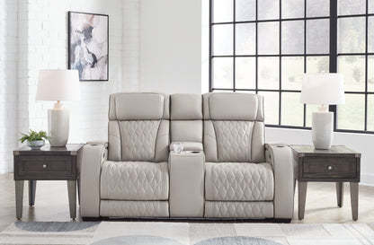 Ocala Furniture Outlet - Ashley Furniture - Boyington Living Room - PWR REC Loveseat/CON/ADJ HDRST / Gray - U2710518