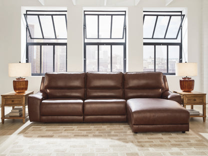 Ocala Furniture Outlet - Ashley Furniture - DeepWakes Sectional - 3-Piece Reclining Sofa Chaise / Canyon - PCU62607S22