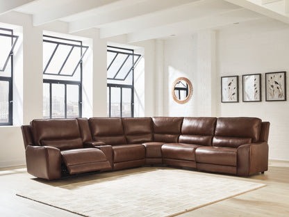 Ocala Furniture Outlet - Ashley Furniture - DeepWakes Sectional - 6-Piece Reclining Sectional with Storage Console / Canyon - PCU62607S36