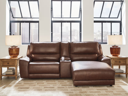 Ocala Furniture Outlet - Ashley Furniture - DeepWakes Sectional - 3-Piece Power Reclining Sectional with Chaise / Canyon - PCU62607S4