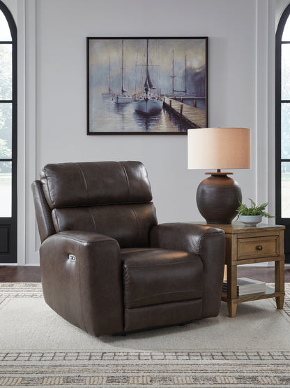 Ocala Furniture Outlet - Ashley Furniture - Crossplex Living Room - PWR REC Sofa with ADJ Headrest / Smoke - PCU6450615