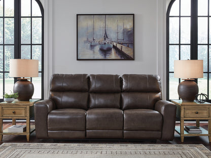 Ocala Furniture Outlet - Ashley Furniture - Crossplex Living Room - PWR REC Sofa with ADJ Headrest / Smoke - PCU6450615