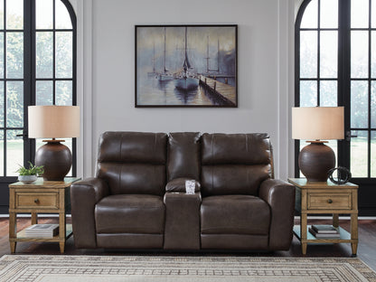 Ocala Furniture Outlet - Ashley Furniture - Crossplex Living Room - PWR REC Loveseat/CON/ADJ HDRST / Smoke - PCU6450618