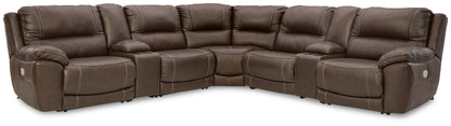 Ocala Furniture Outlet - Ashley Furniture - Dunleith Sectional - 7-Piece Power Reclining Sectional / Chocolate - U71604S7